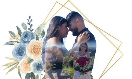 Fotografía de los novios en el altar